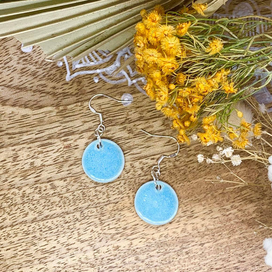 Vera - Porcelain Earrings: Small Flower Print