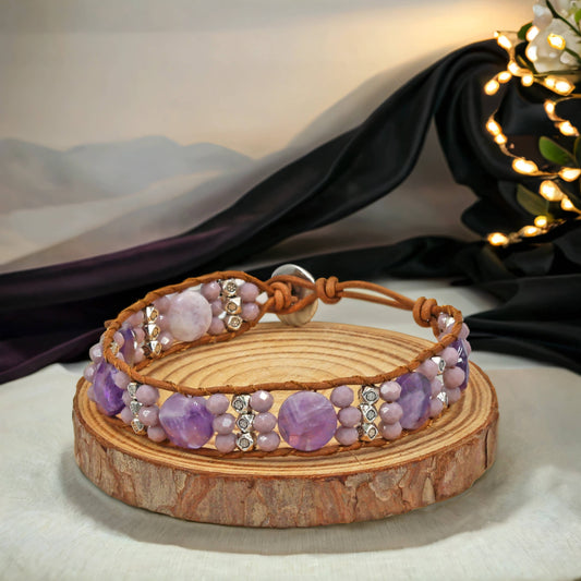 Amethyst Wrap Bracelet