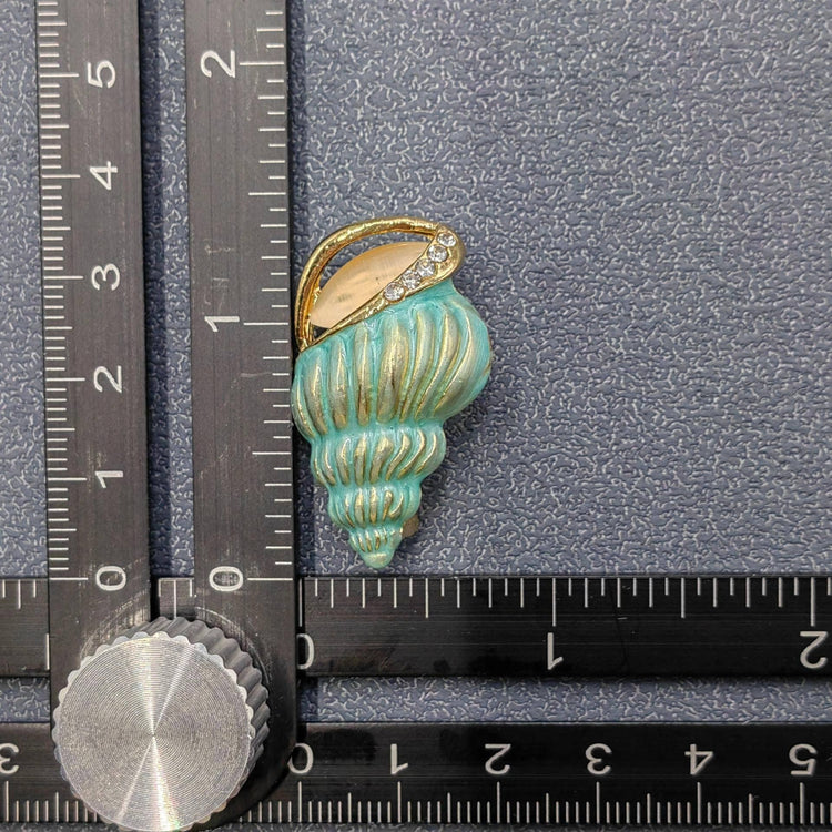 Enamel Conch Brooch