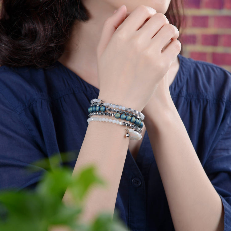 Crystal Memory Wire Bracelet