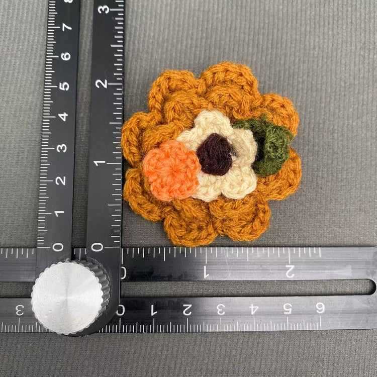 Linen-cotton Cloth Flowers Brooch: B