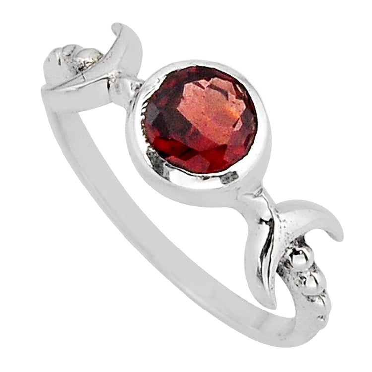 Garnet Silver Ring
