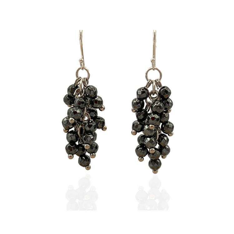 Hematite Cluster Earring