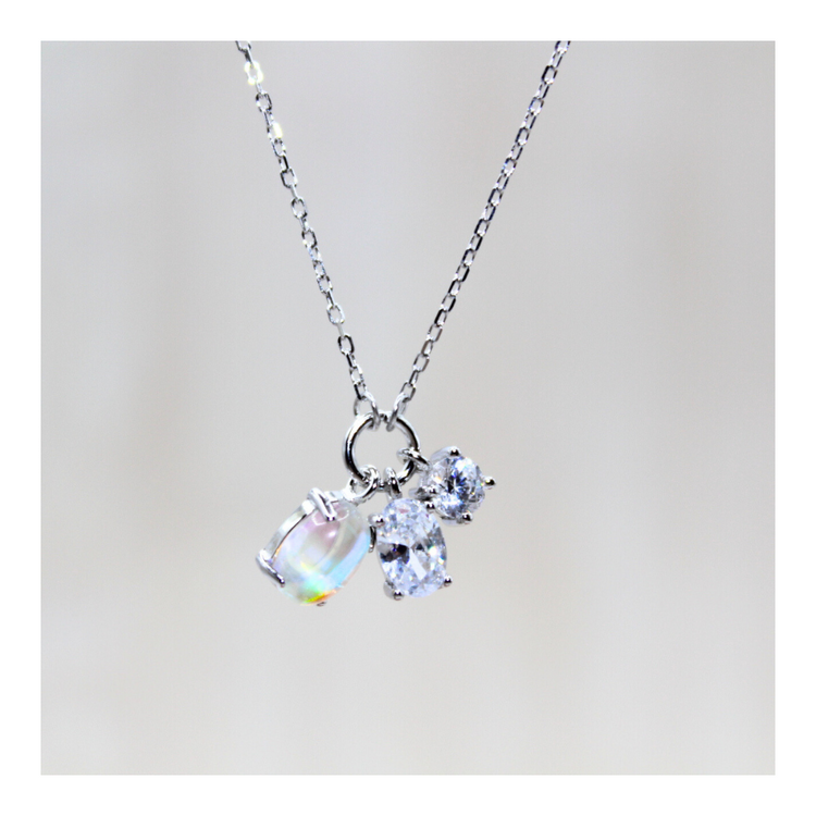 Moonstone and Sparkle Necklace