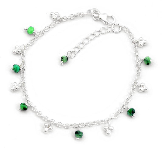 Anyolite Silver Bracelet