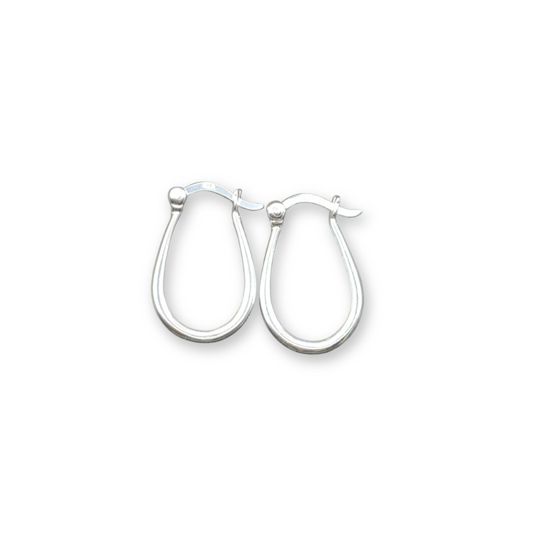 Paris Silver Hoop Earrings