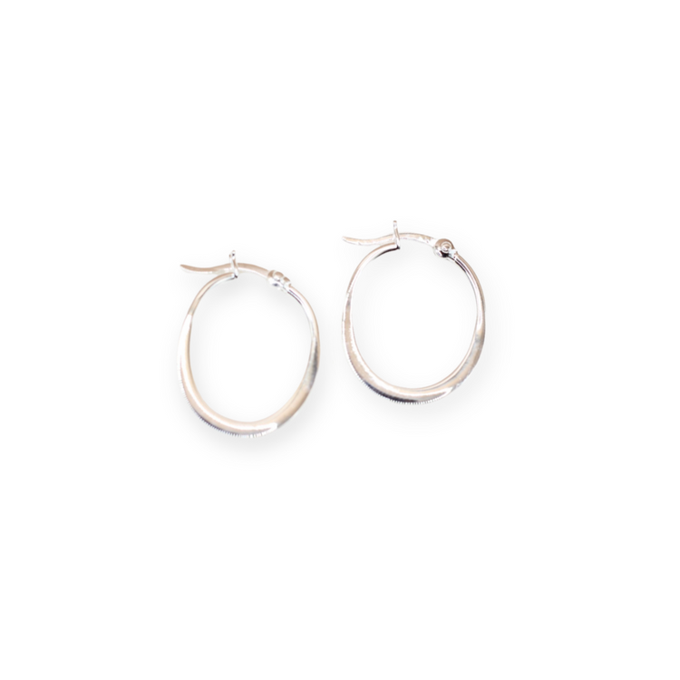Milano Silver Hoop Earrings
