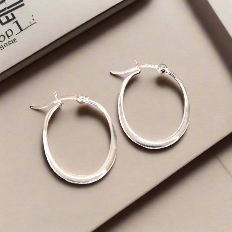 Milano Silver Hoop Earrings