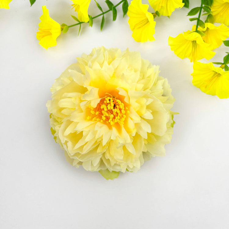 Peony Flower Hair Clip: Pink