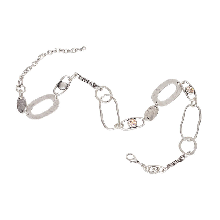 Handmade Crystal Pewter Necklace