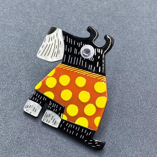 Cartoon Acrylic Dog Brooch