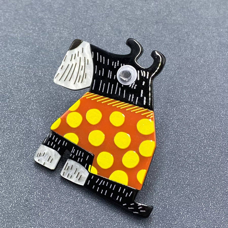 Cartoon Acrylic Dog Brooch