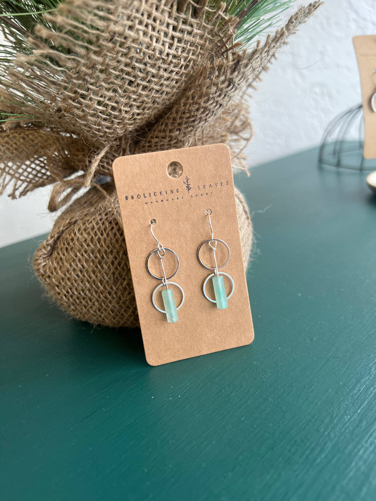 Aventurine Loop Earrings