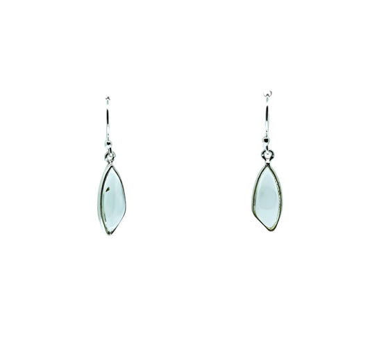 Green Amethyst Abstract Dangling Earrings