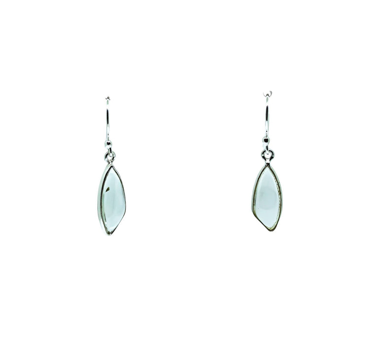 Green Amethyst Abstract Dangling Earrings