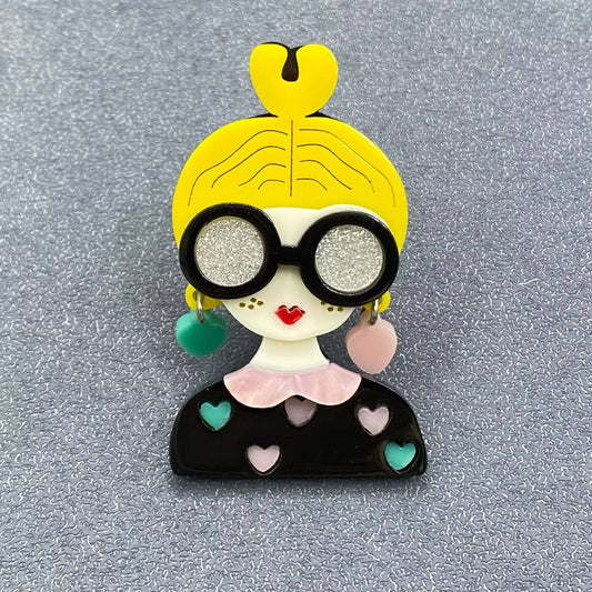 Blonde Beauty Acrylic Brooch
