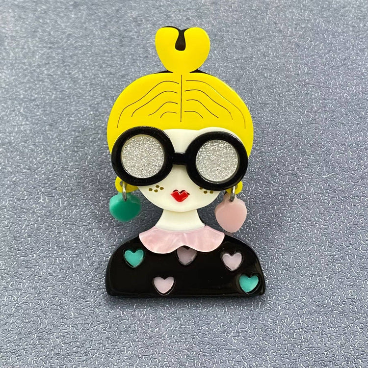 Blonde Beauty Acrylic Brooch