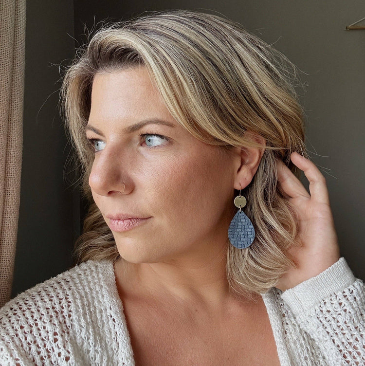 Dew Drop | Rust Braid Earrings