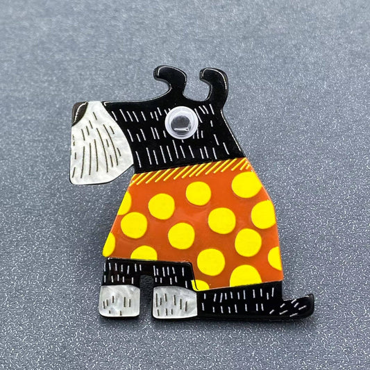 Cartoon Acrylic Dog Brooch