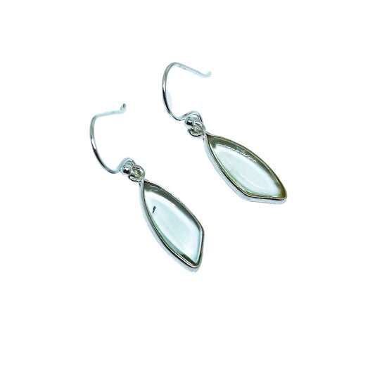 Green Amethyst Abstract Dangling Earrings
