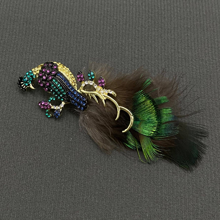 Peacock Brooch
