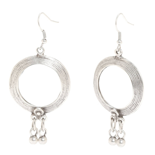 Circle Handmade Pewter Earrings