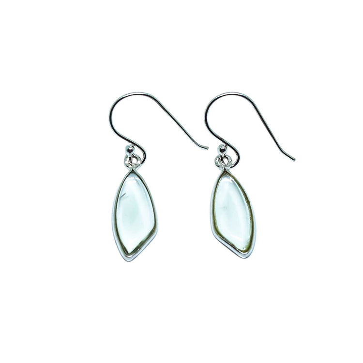 Green Amethyst Abstract Dangling Earrings