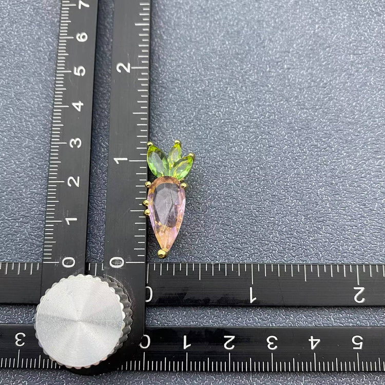 Pink Carrot Brooch