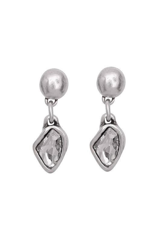 Handmade Crystal Pewter Earrings