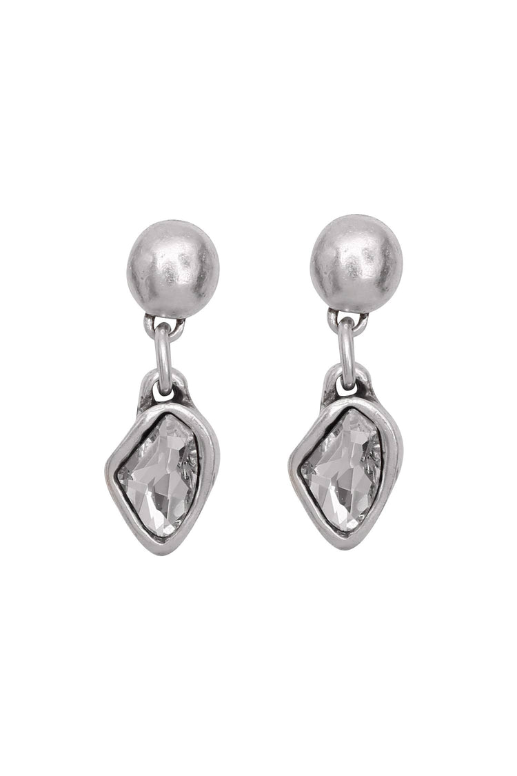 Handmade Crystal Pewter Earrings