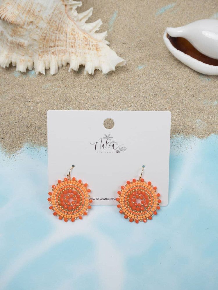 Sunburst Beaded Earrings