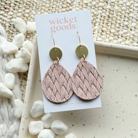 Dew Drop | Rose Braid Earrings