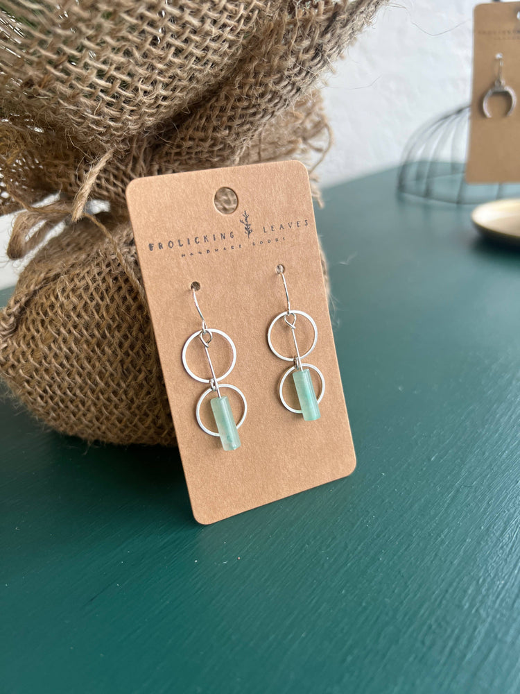 Aventurine Loop Earrings