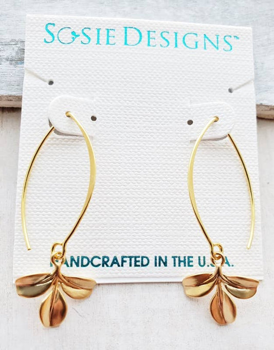 Vermeil Marquis Petite Branch Earrings