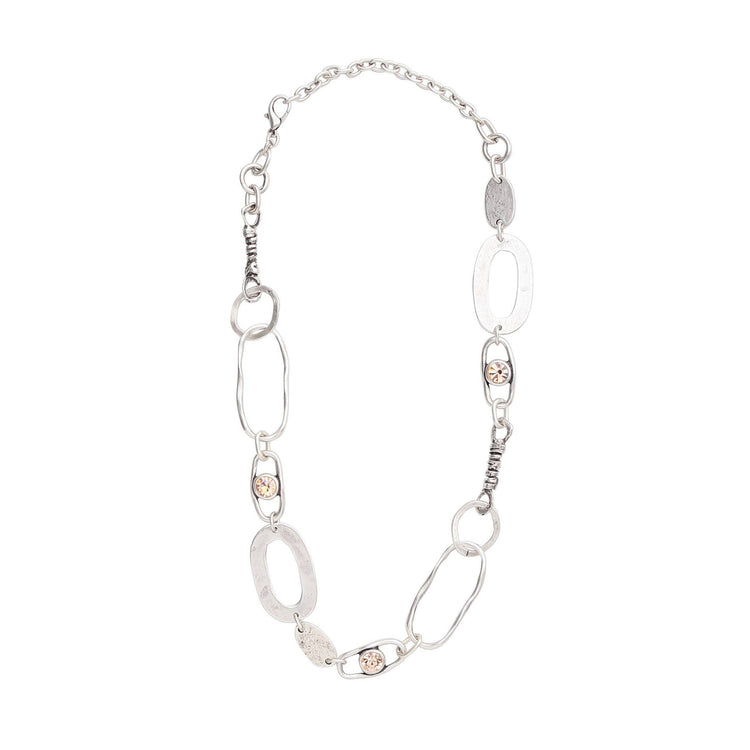 Handmade Crystal Pewter Necklace