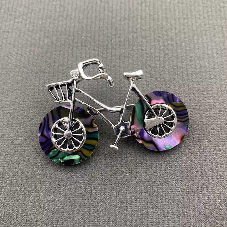 Shell Bicycle Brooch