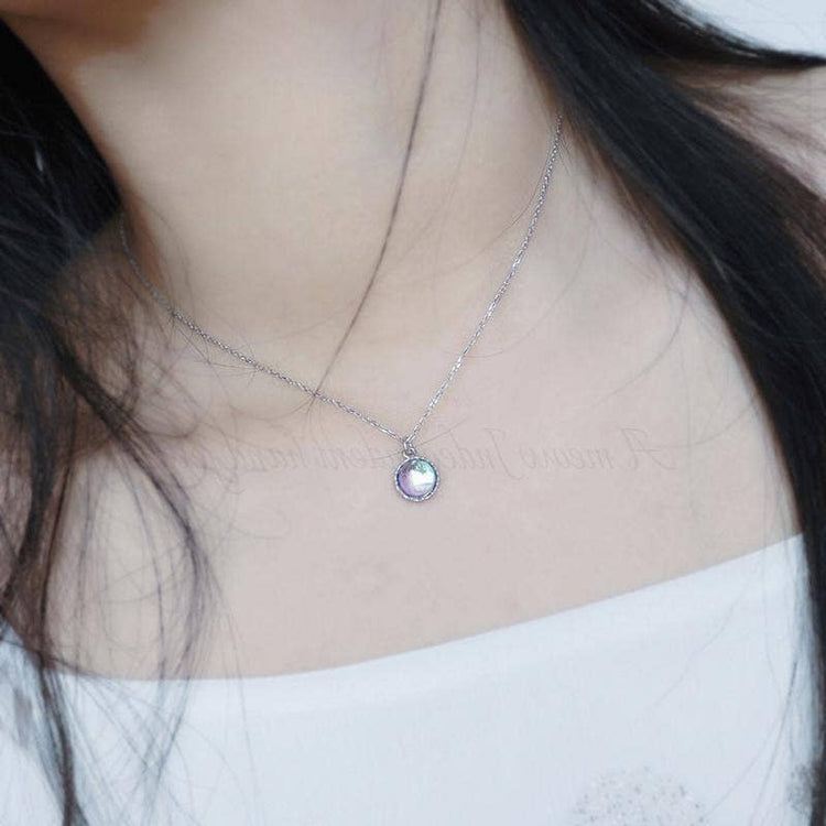 Sterling Silver Moonstone Drop Necklace