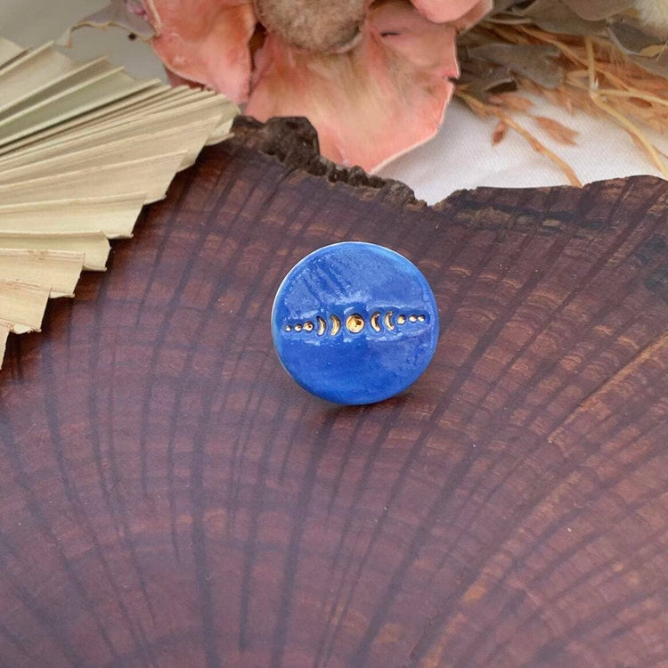 Porcelain Luna Moon Ring