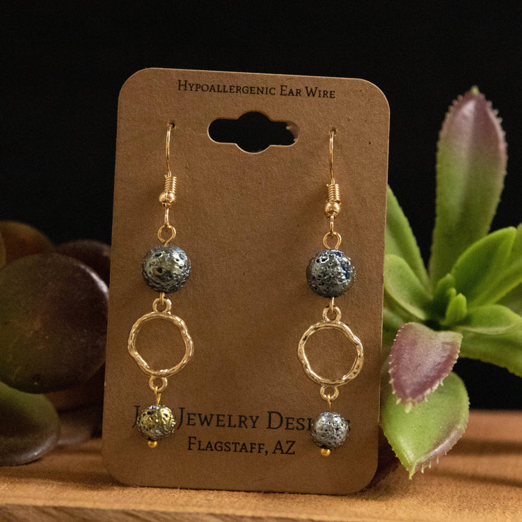 Double Asteroid Mini Hoop Earrings