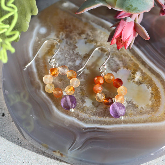 Sweet Beaded Hoop Earrings
