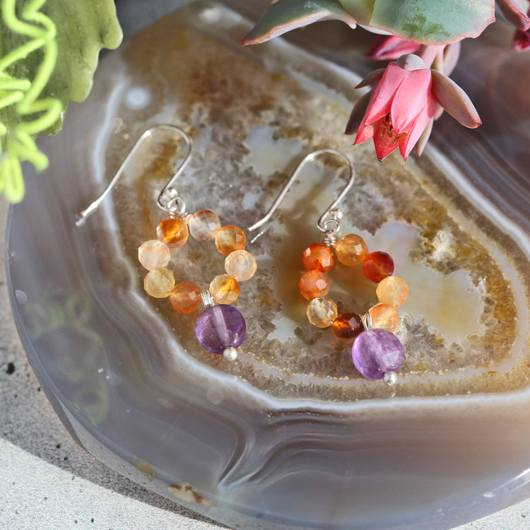 Sweet Beaded Hoop Earrings