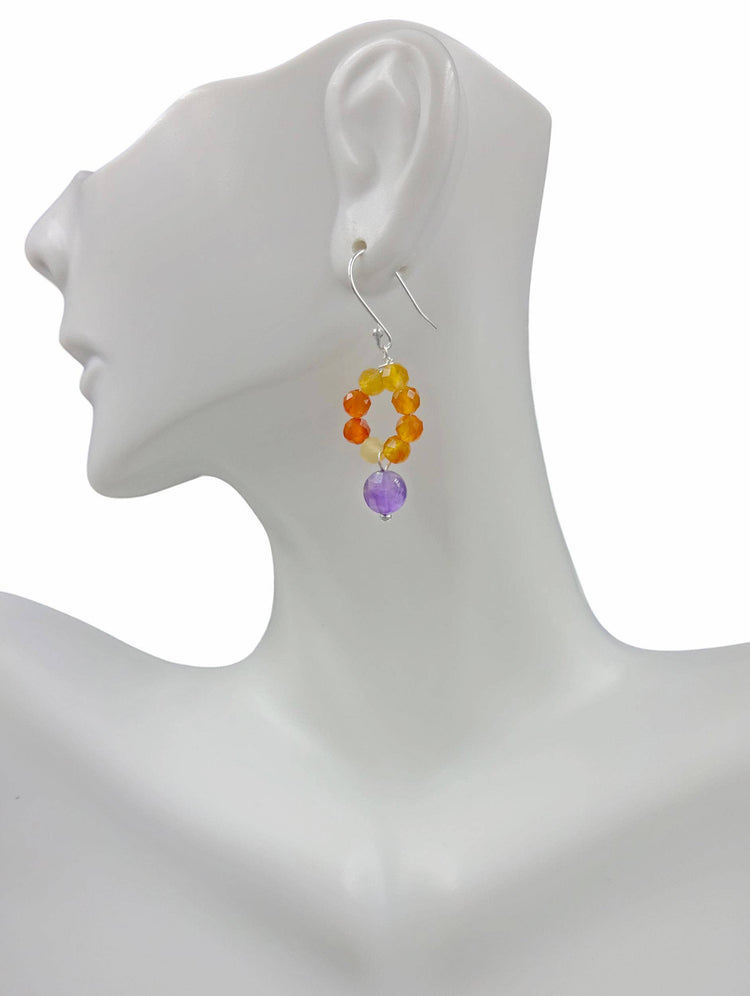 Sweet Beaded Hoop Earrings