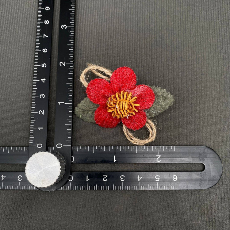 Flowers Cloth Brooch: Yellow