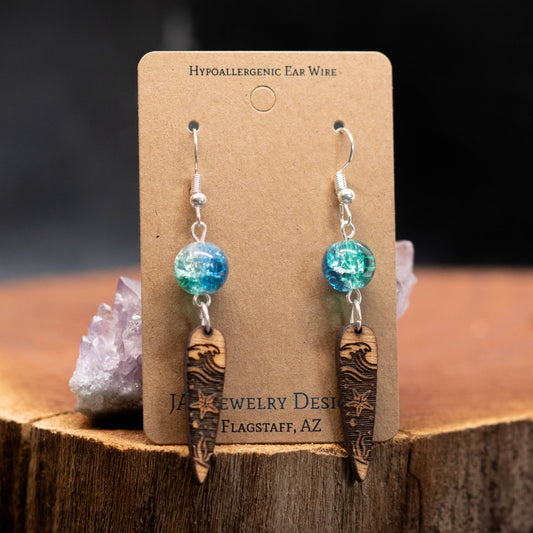 Starfish Wood Earrings