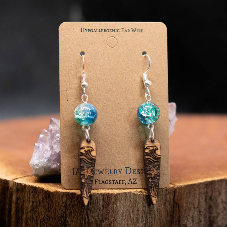 Starfish Wood Earrings