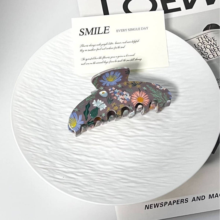 Wildflower Print Hair Claw