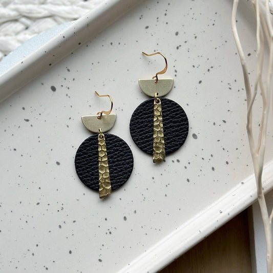 Crest | Coal Earrings