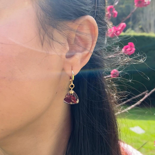 Red as a Rose Huggies: 14k Gold Plating