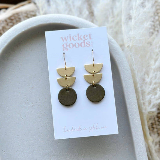Tumwater: Mossy Rock Earrings