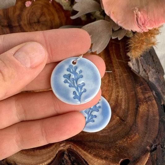 Faye - Porcelain Earrings: Blue